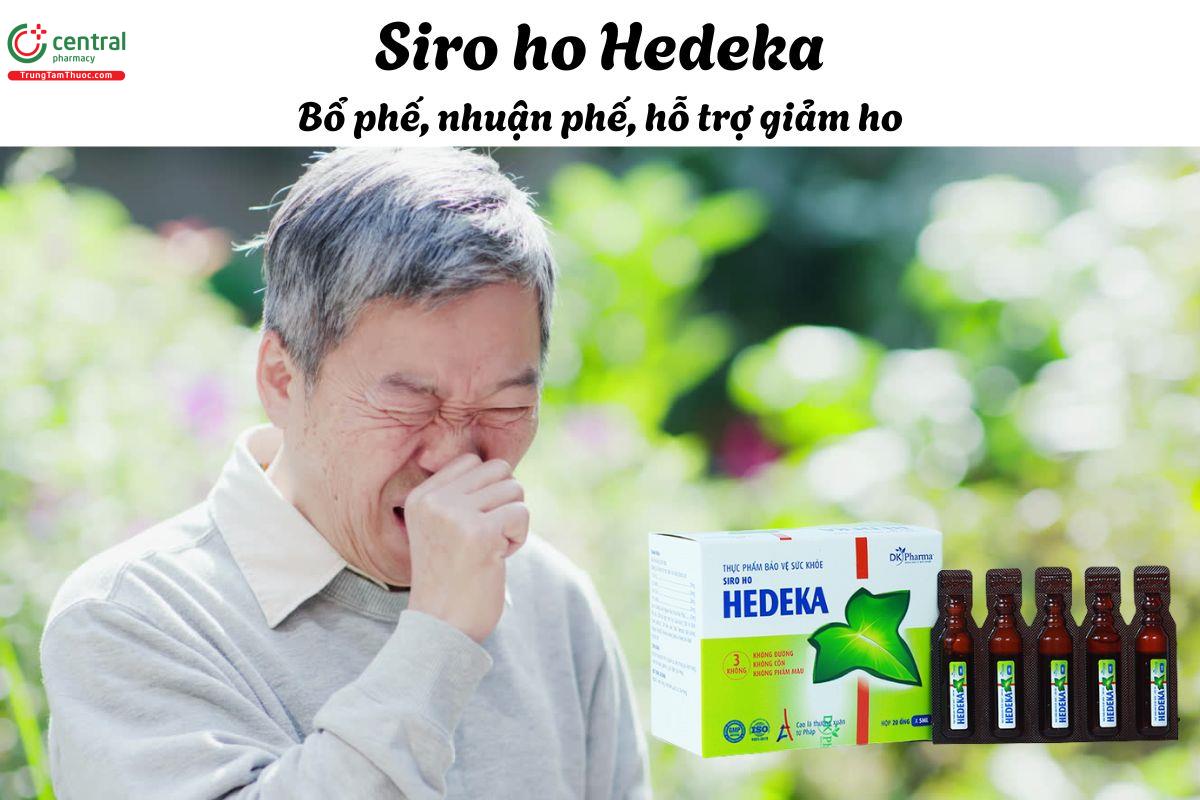 Siro ho Hedeka - Giúp giảm triệu chứng viêm họng, viêm phế quản