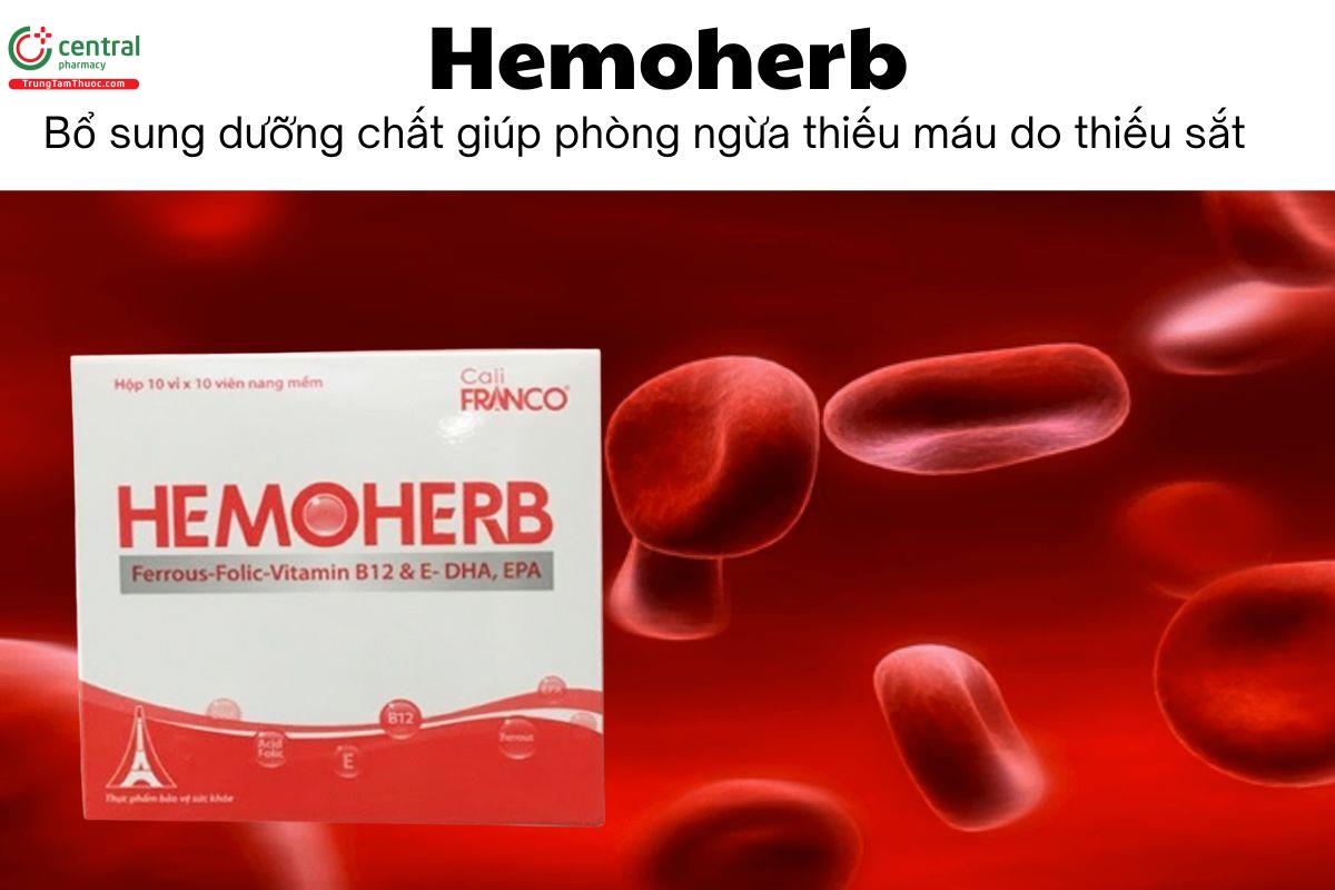 Hemoherb - Bổ sung dưỡng chất giúp phòng ngừa thiếu máu do thiếu sắt