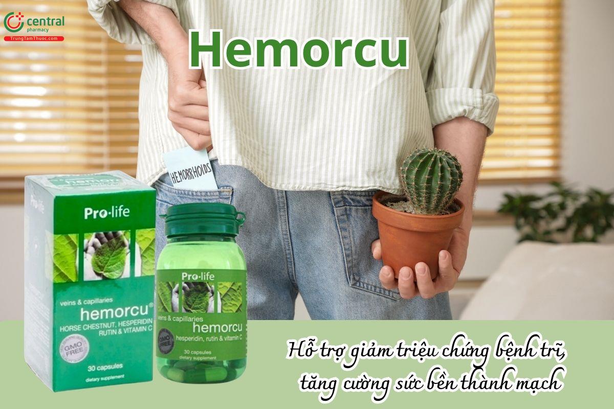 Hemorcu hỗ trợ giảm triệu chứng bệnh trĩ, tăng cường sức bền thành mạch