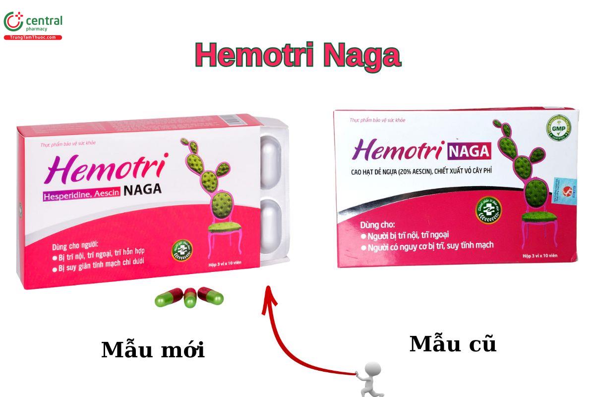 Mẫu cũ - mẫu mới của sản phẩm Hemotri Naga