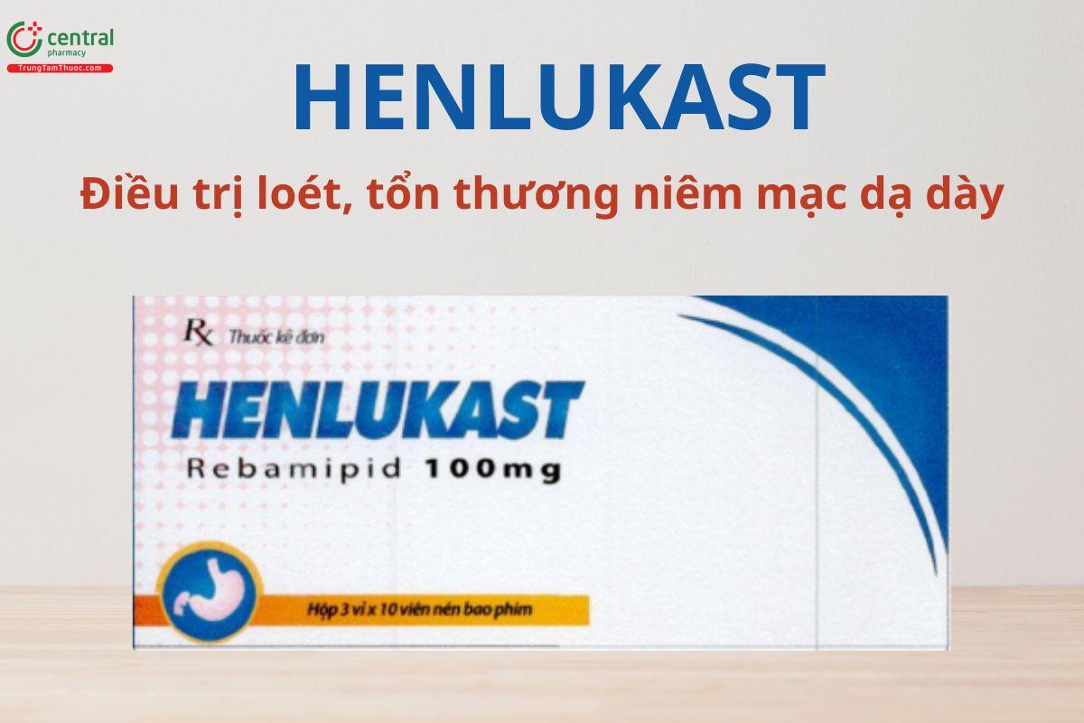 Henlukast 100mg điều trị viêm loét dạ dày