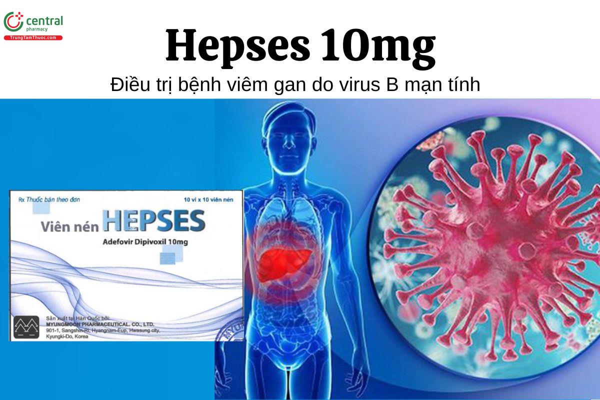 Thuốc Hepses 10mg - Điều trị bệnh viêm gan do virus B mạn tính