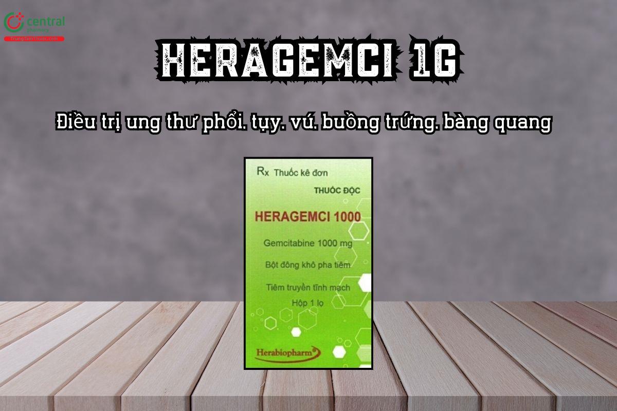 Thuốc Heragemci 1g Điều trị ung thư phổi, tụy, vú, buồng trứng