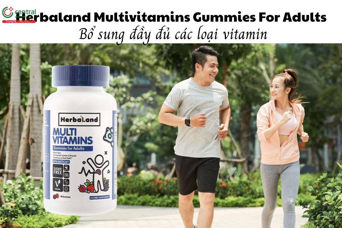 Kẹo dẻo Herbaland Multivitamins Gummies For Adults bổ sung vitamin 