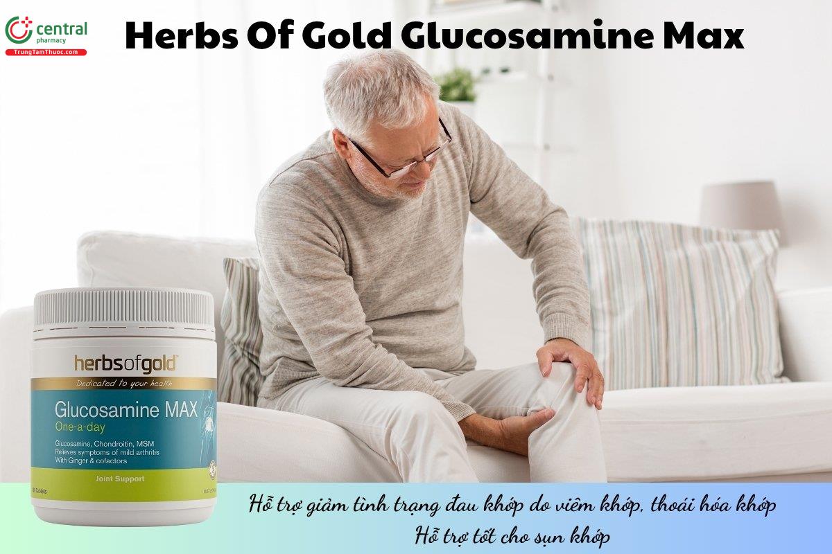 Herbs Of Gold Glucosamine Max hỗ trợ giảm đau khớp do viêm khớp