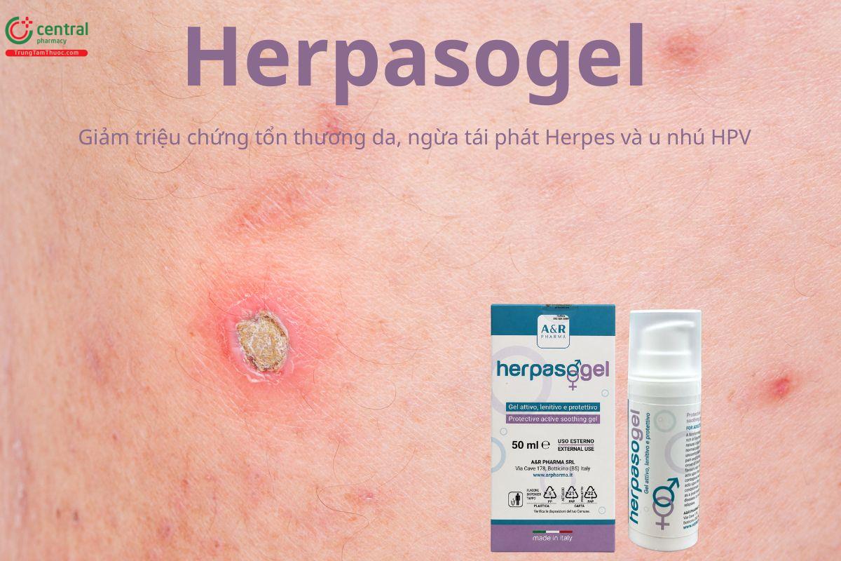 Herpasogel giúp giảm triệu chứng tổn thương da, ngừa tái phát Herpes