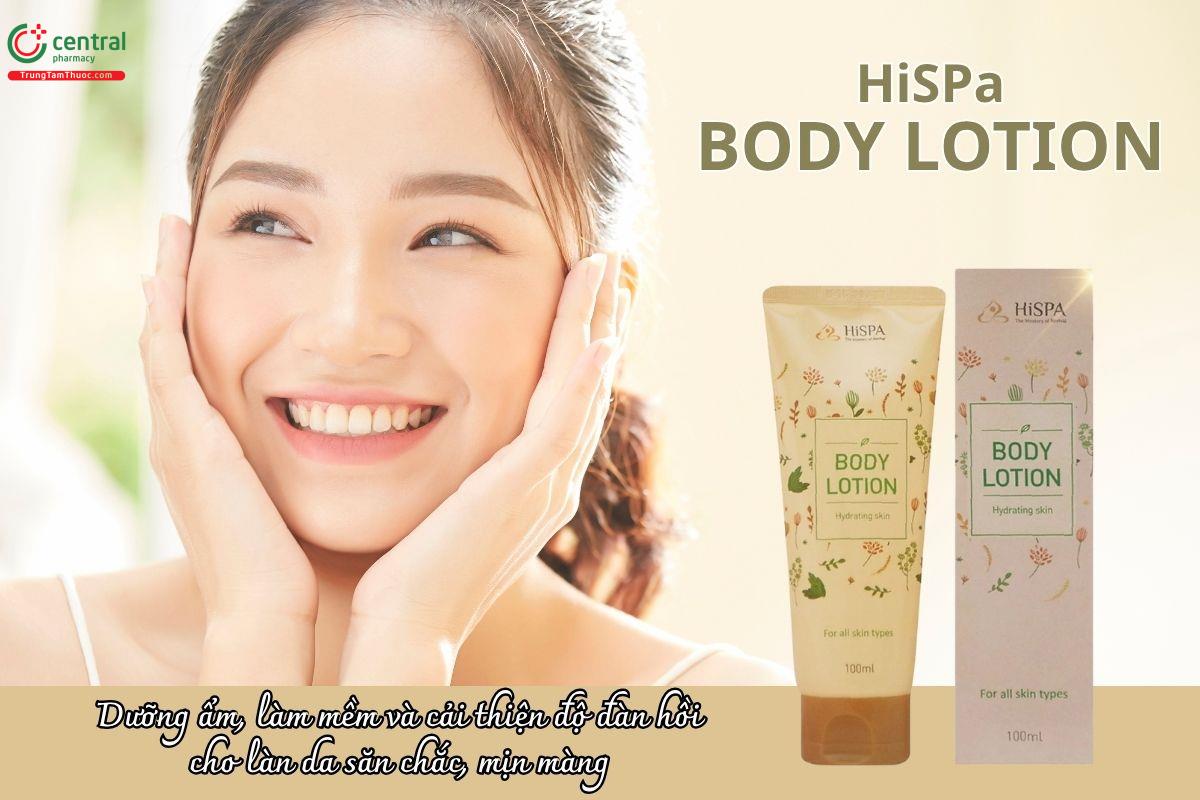 Kem HiSPa Body Lotion giúp dưỡng ẩm, làm mềm và cải thiện độ đàn hồi cho làn da săn chắc, mịn màng