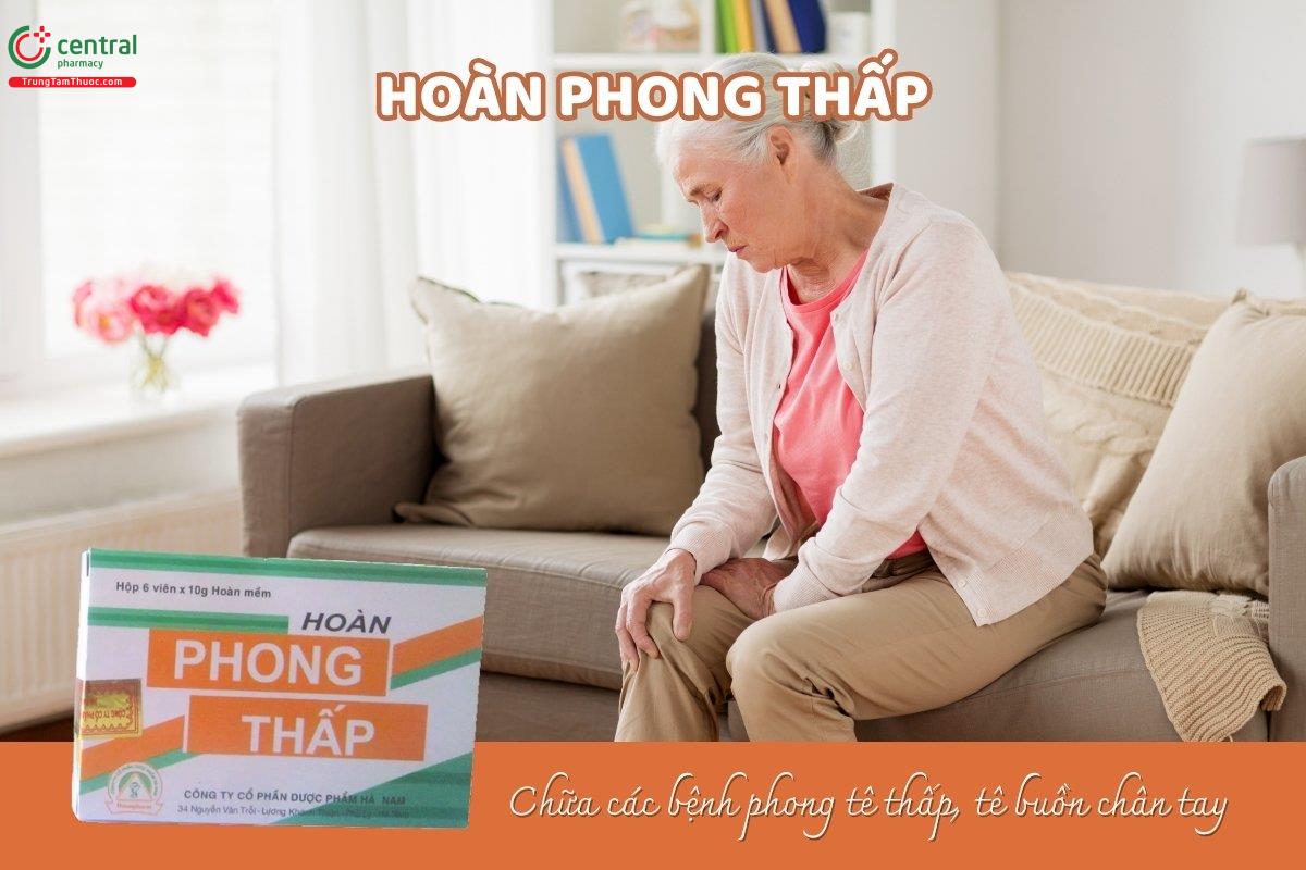 Hoàn Phong Thấp Dược phẩm Hà Nam có thành phần chiết xuất từ thiên nhiên, giúp giảm các chứng phong tê thấp, nhức mỏi toàn thân, tê bì tay chân và đau nhức xương khớp.