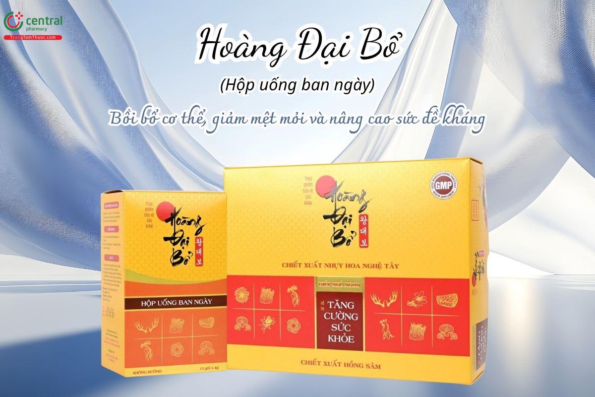 Hoàng Đại Bổ (Hộp uống ban ngày) hỗ trợ tăng cường sức khỏe và giảm mệt mỏi