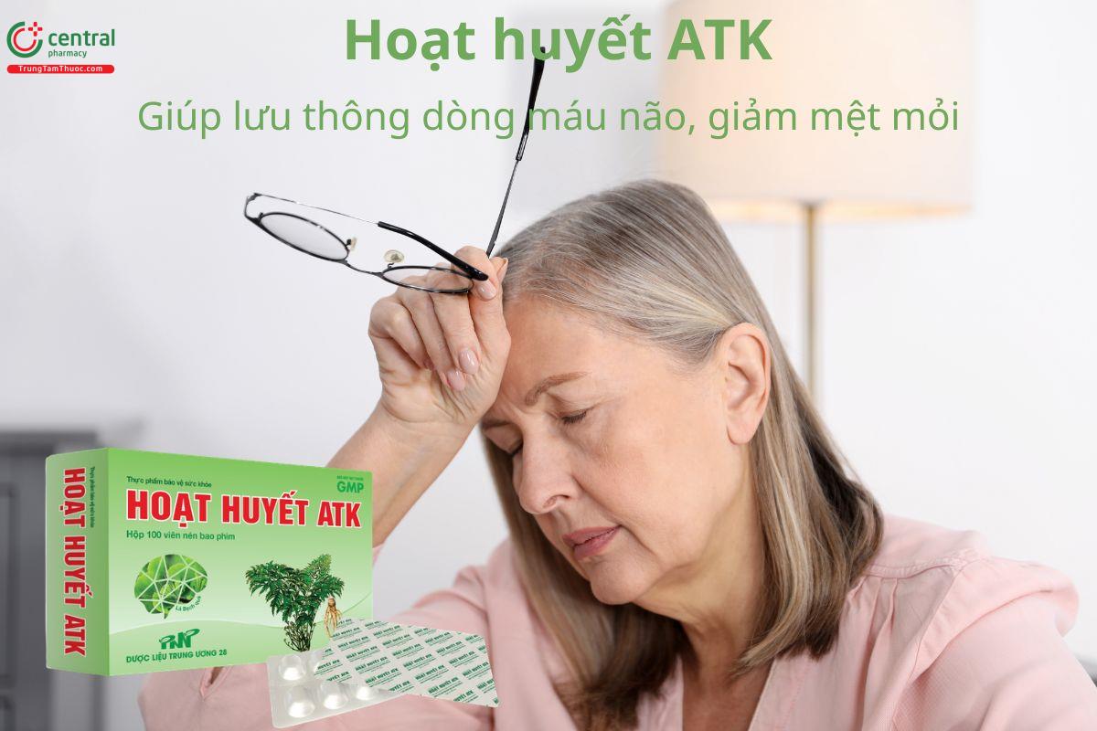 Hoạt huyết ATK giúp lưu thông dòng máu não, giảm mệt mỏi