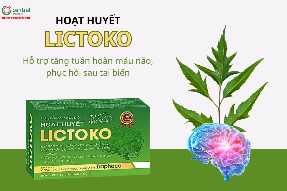 Hoạt huyết Lictoko hỗ trợ tăng tuần hoàn máu não, phục hồi sau tai biến