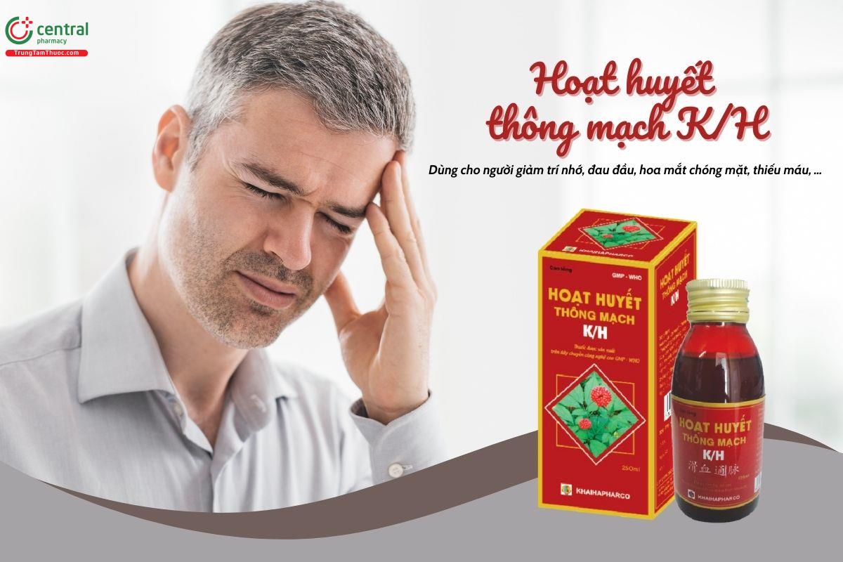 Thuốc Hoạt Huyết Thông Mạch K/H hoạt huyết, bổ não, giảm đau đầu