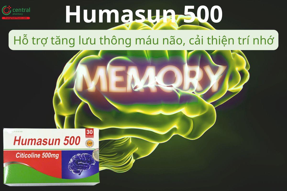 Humasun 500 hỗ trợ tăng lưu thông máu não, cải thiện trí nhớ