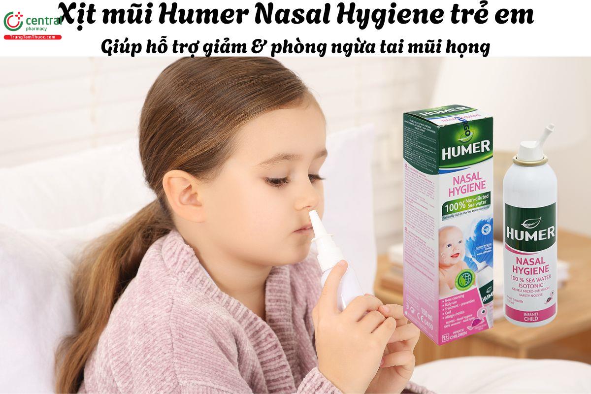 Xịt mũi Humer Nasal Hygiene trẻ em - Giúp thông thoáng đường thở 