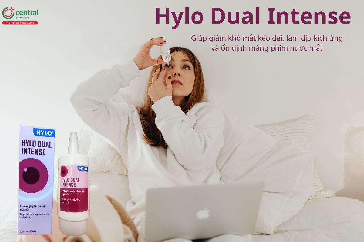 Hylo Dual Intense giúp giảm khô mắt kéo dài, làm dịu kích ứng mắt