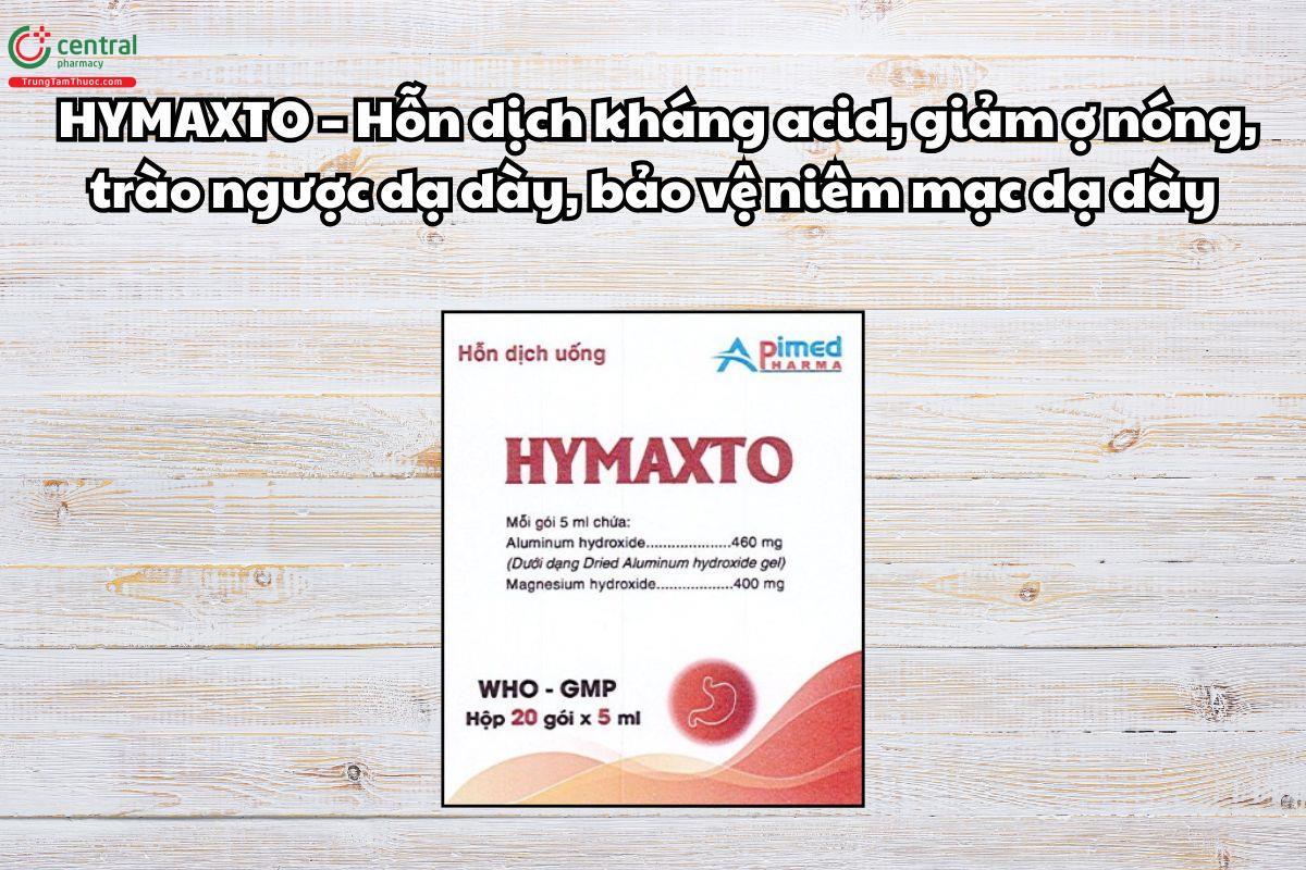 Thuốc Hymaxto Hỗn dịch kháng acid, giảm ợ nóng, trào ngược dạ dày