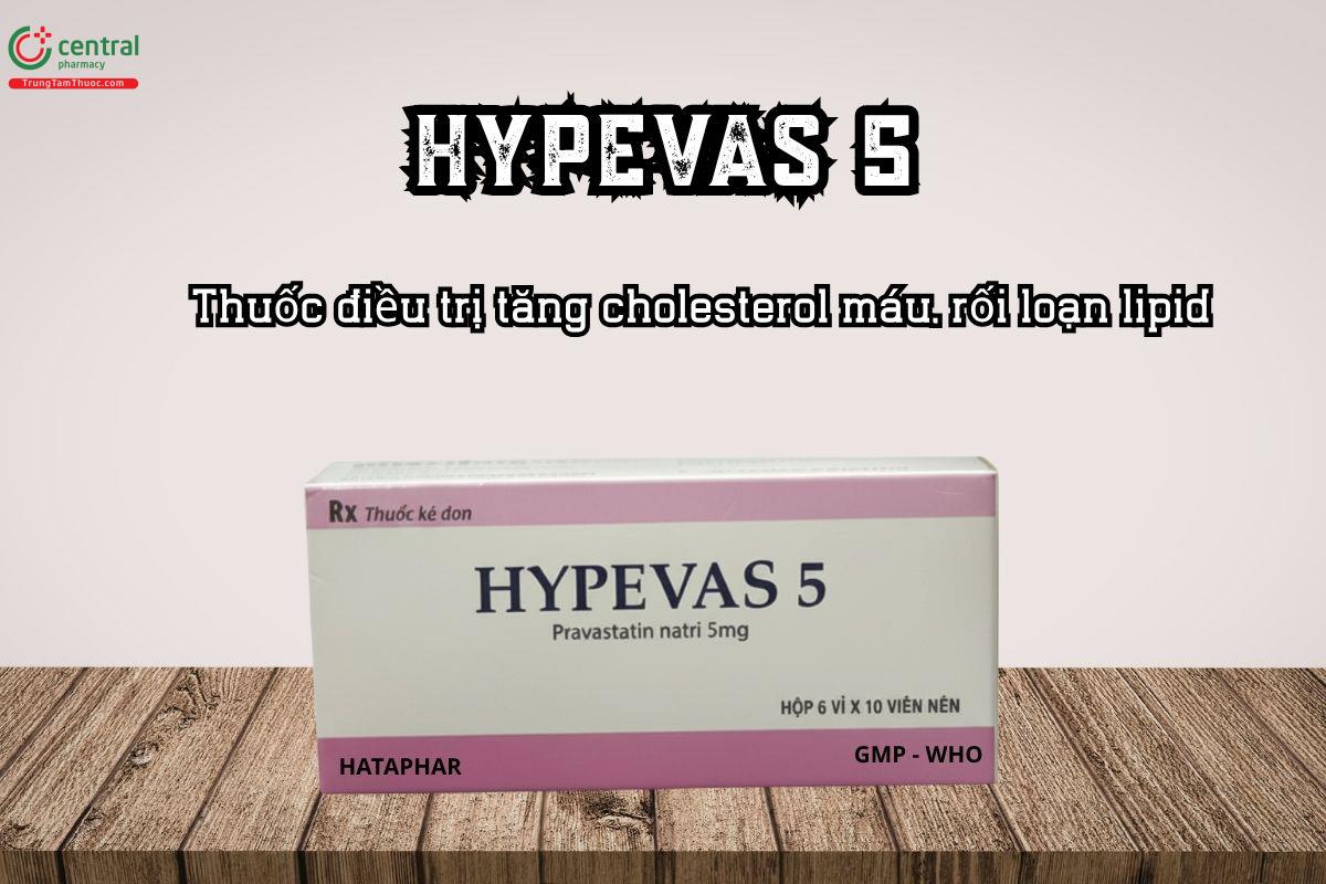 Thuốc Hypevas 5 điều trị tăng cholesterol máu, rối loạn lipid