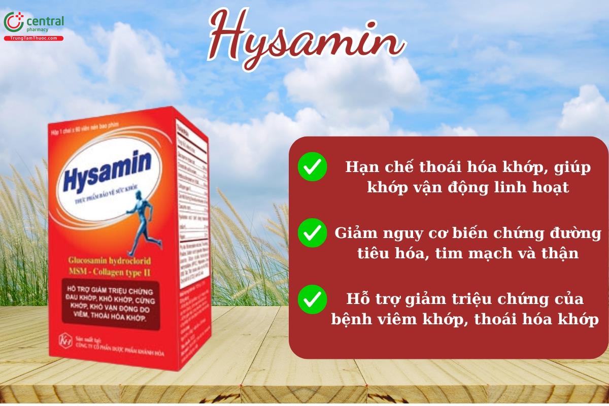 Hysamin - Giải pháp hỗ trợ giảm triệu chứng đau khớp, khô khớp