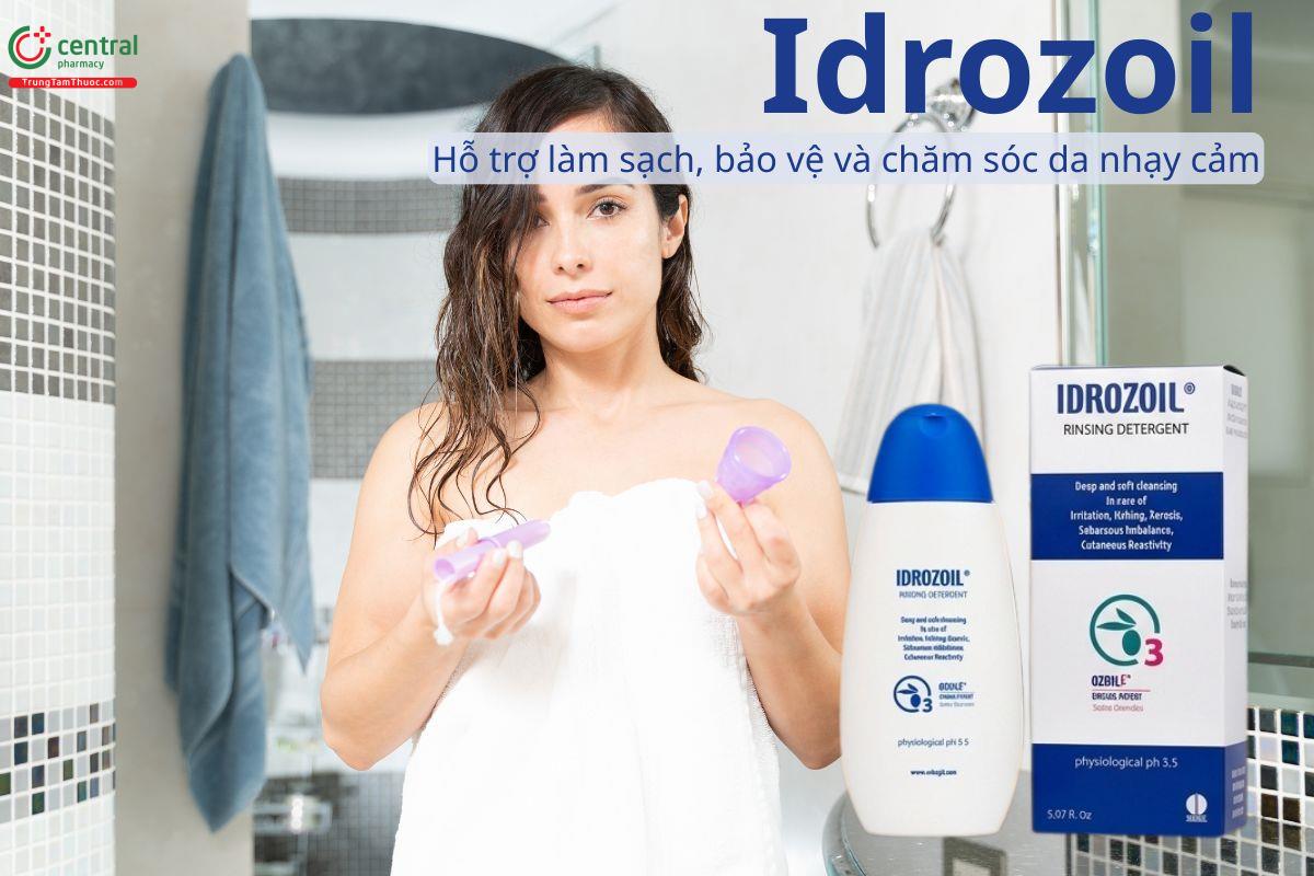 Dung dịch vệ sinh Idrozoil làm sạch, bảo vệ và chăm sóc da nhạy cảm