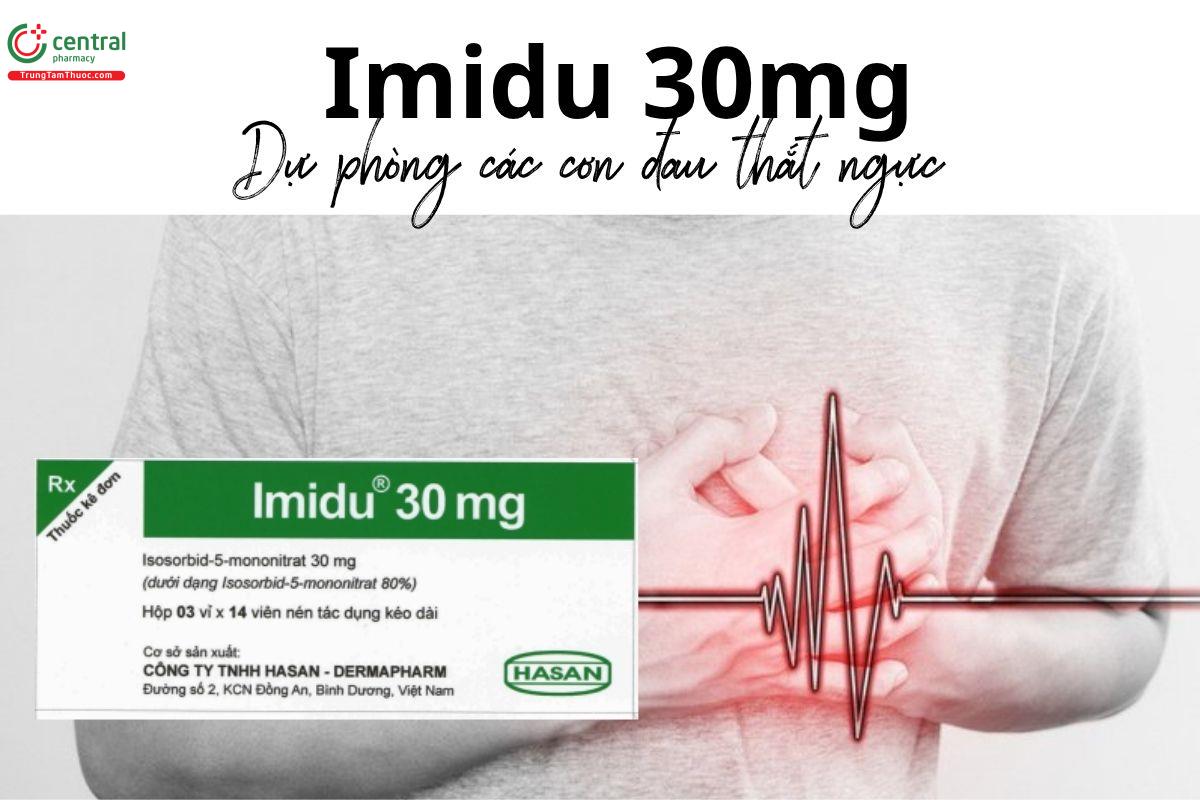 Thuốc Imidu 30mg - Dự phòng các cơn đau thắt ngực