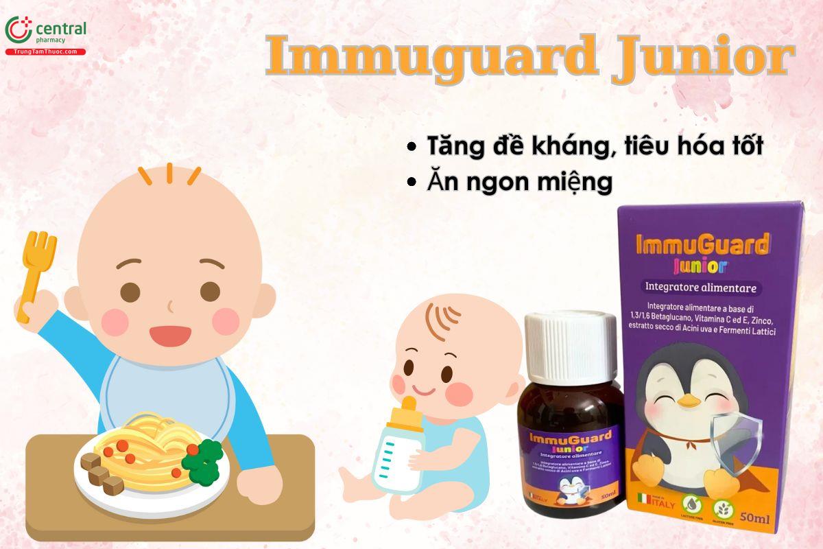 Immuguard Junior giúp trẻ hết biếng ăn, ăn ngon, tăng đề kháng