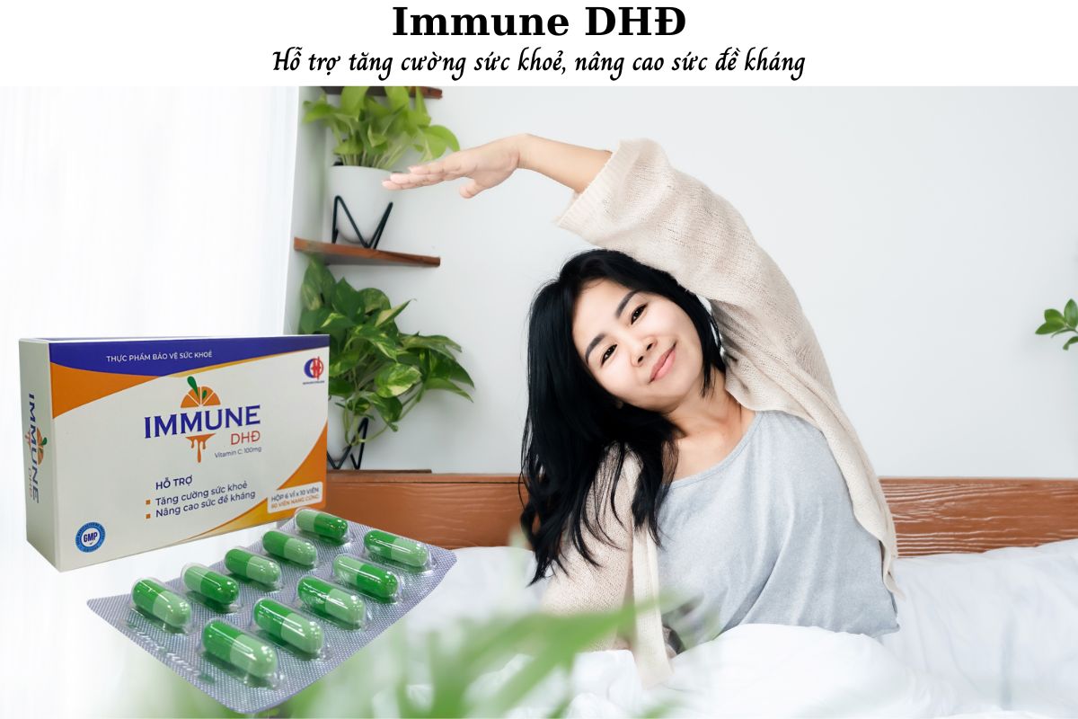 Immune DHĐ - hỗ trợ tăng cường đề kháng, nâng cao sức khỏe