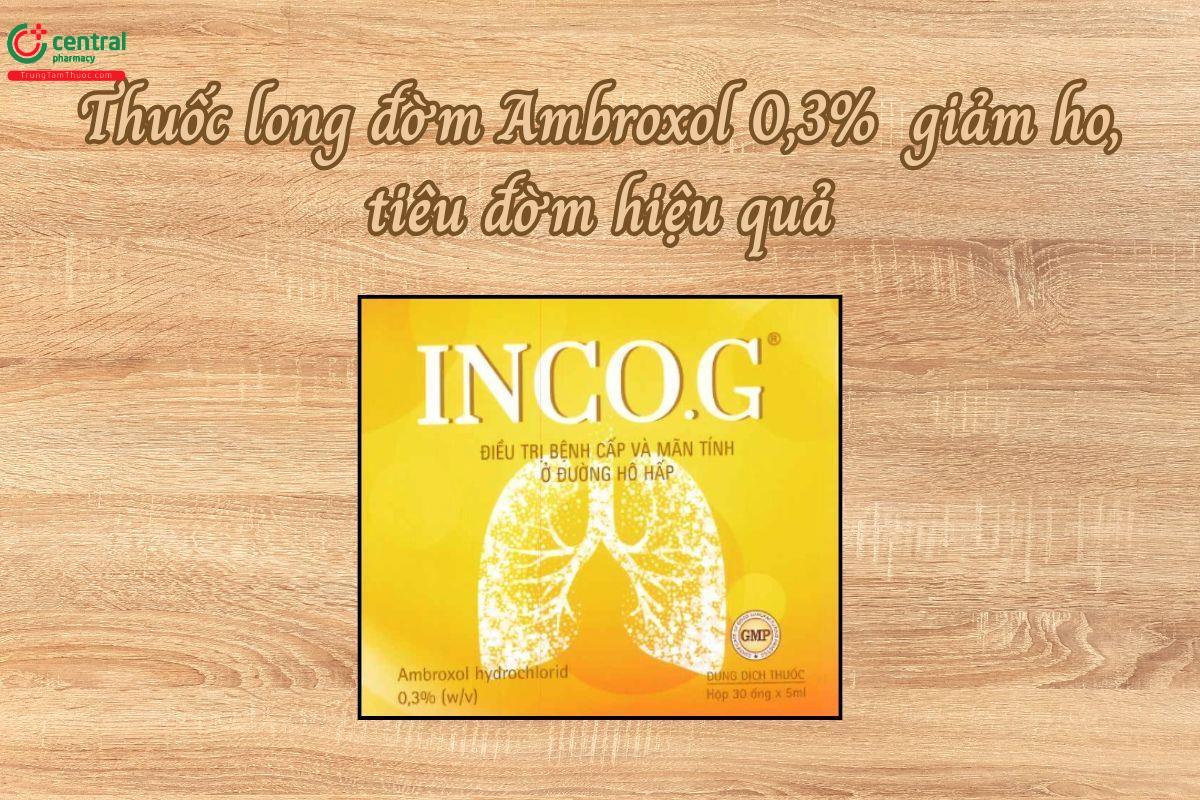 Thuốc Inco.G 0,3% dùng trong điều trị giảm ho, tiêu đờm hiệu quả