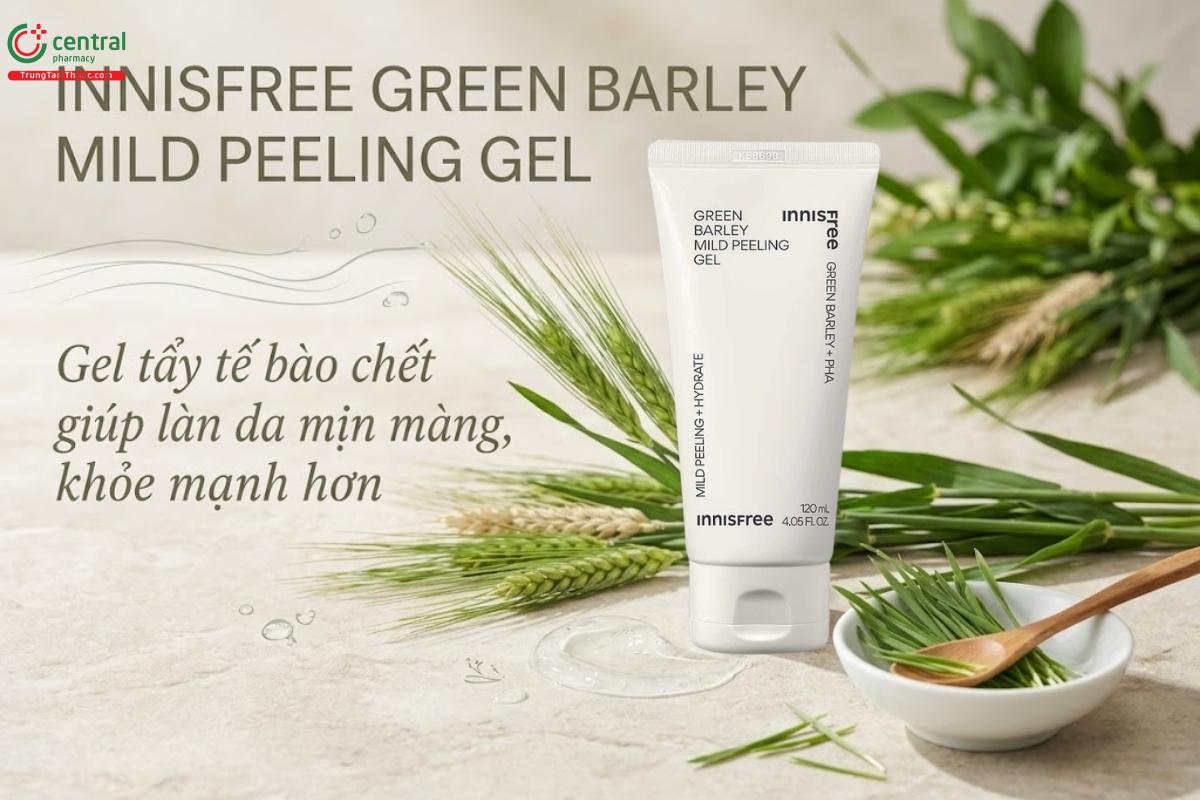 Gel tẩy tế bào chết Innisfree Green Barley Mild Peeling cho da mềm mịn