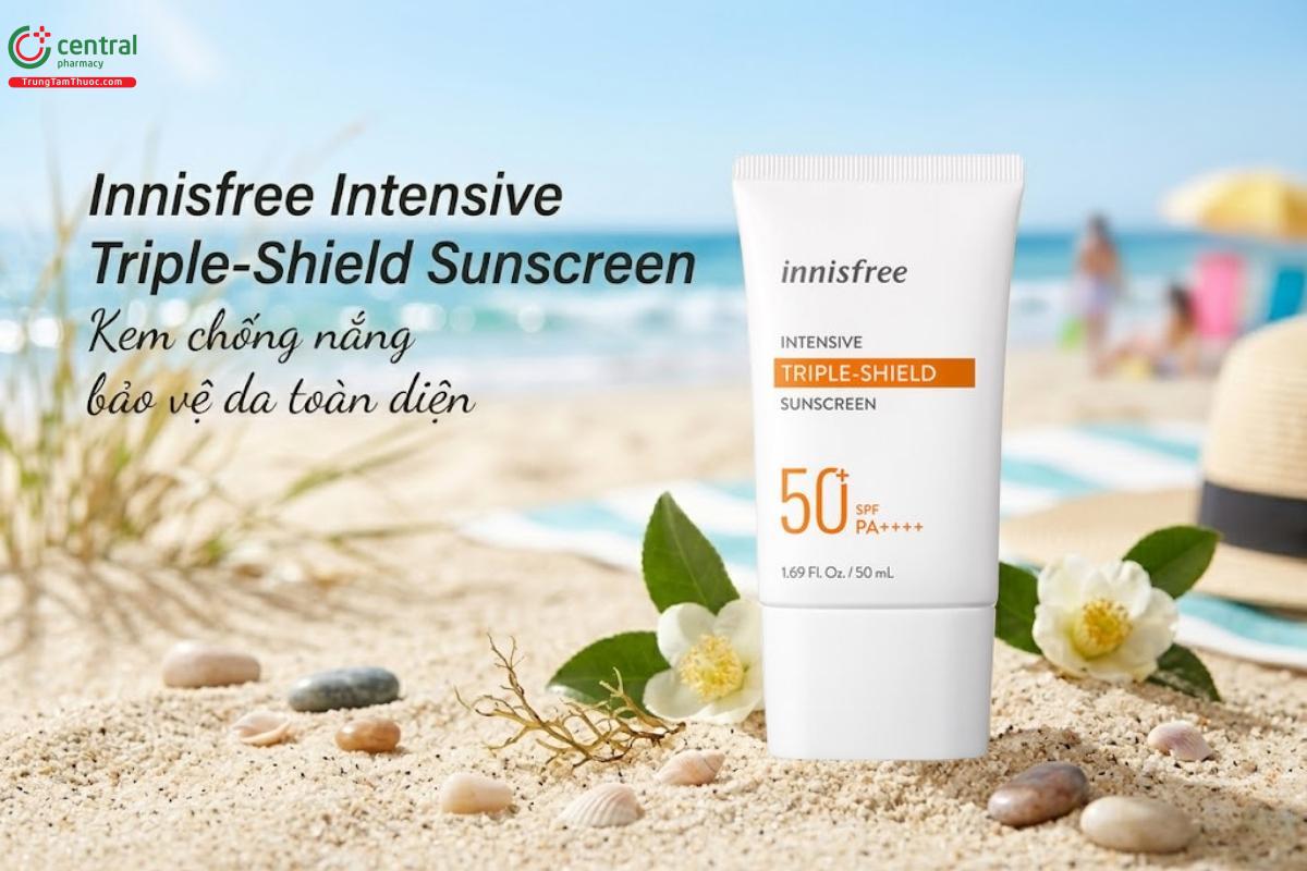 Kem chống nắng Innisfree Intensive Triple-Shield SPF50+bảo vệ da hiệu quả