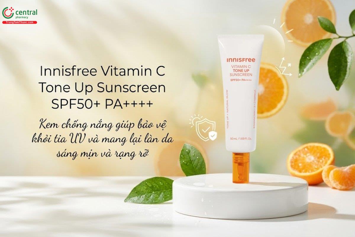 Kem chống nắng Innisfree Vitamin C Tone Up bảo vệ và cải thiện độ sáng
