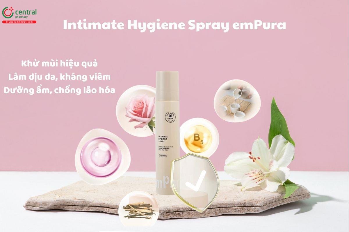 Xịt Khoáng Khoá Mùi Intimate Hygiene Spray emPura 150ml