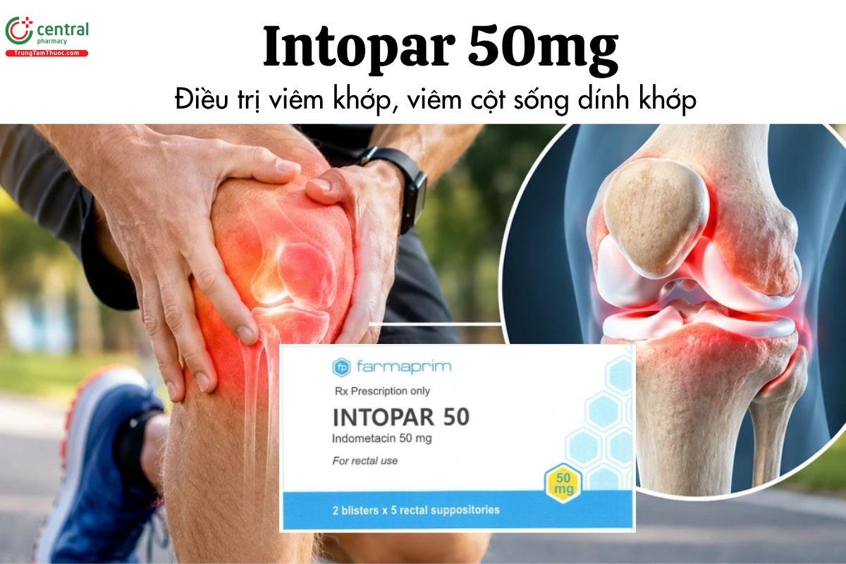Thuốc Intopar 50mg - Điều trị viêm khớp, viêm cột sống dính khớp