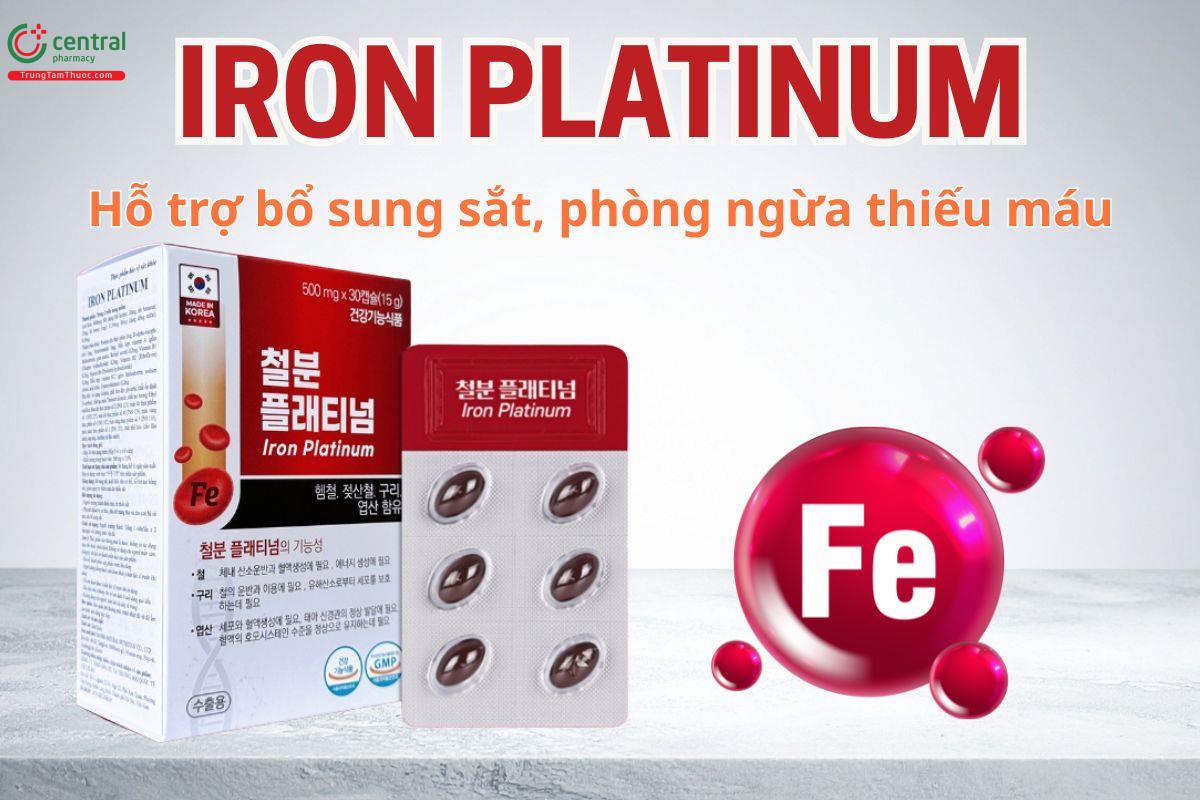 Iron Platinum bổ sung sắt, hỗ trợ ngăn ngừa thiếu máu do thiếu sắt