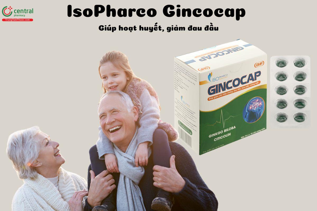 IsoPharco Gincocap - Giúp tăng cường tuần hoàn máu, giảm đau đầu