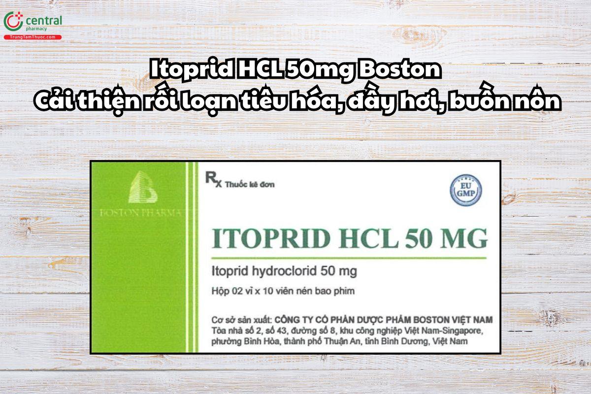 Thuốc Itoprid HCL 50mg Boston cải thiện rối loạn tiêu hóa, đầy hơi