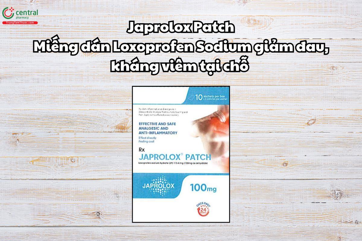 Thuốc Japrolox Patch-Miếng dán Loxoprofen Sodium giảm đau, kháng viêm