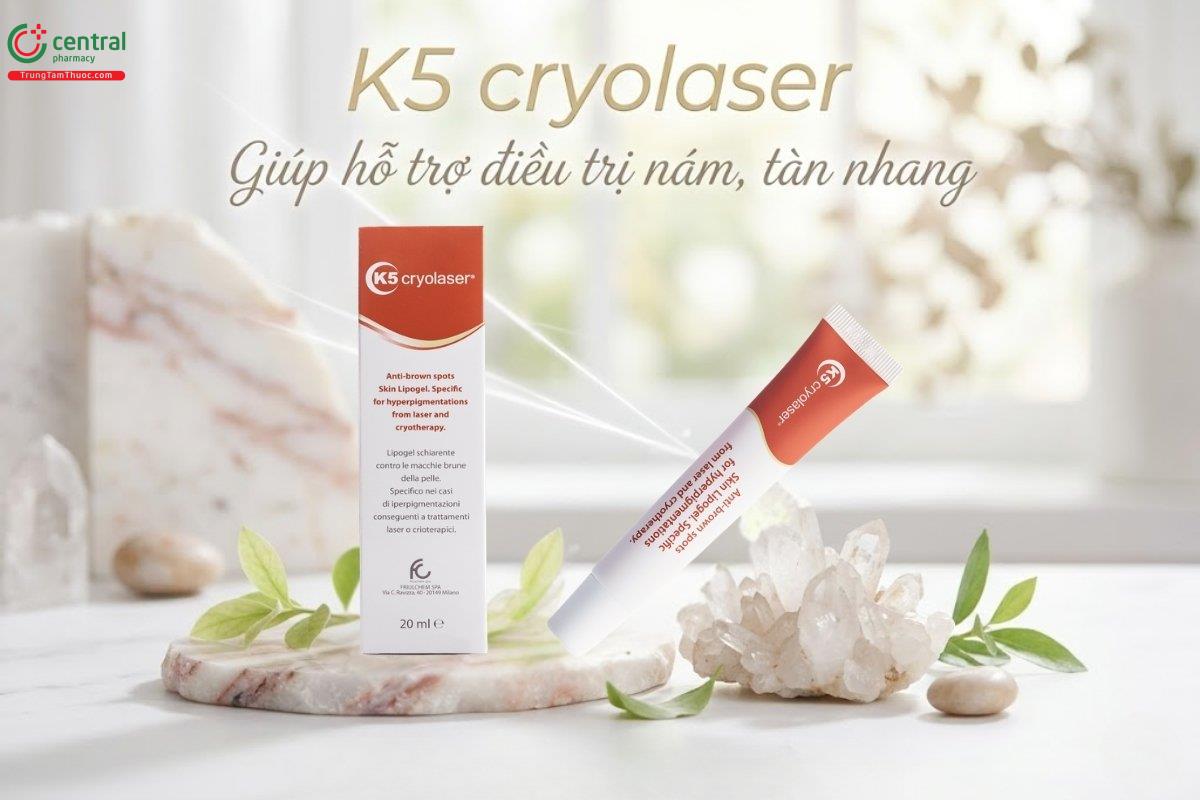 K5 cryolaser 20ml làm dịu da, cải thiện thâm nám chăm sóc da sau laser