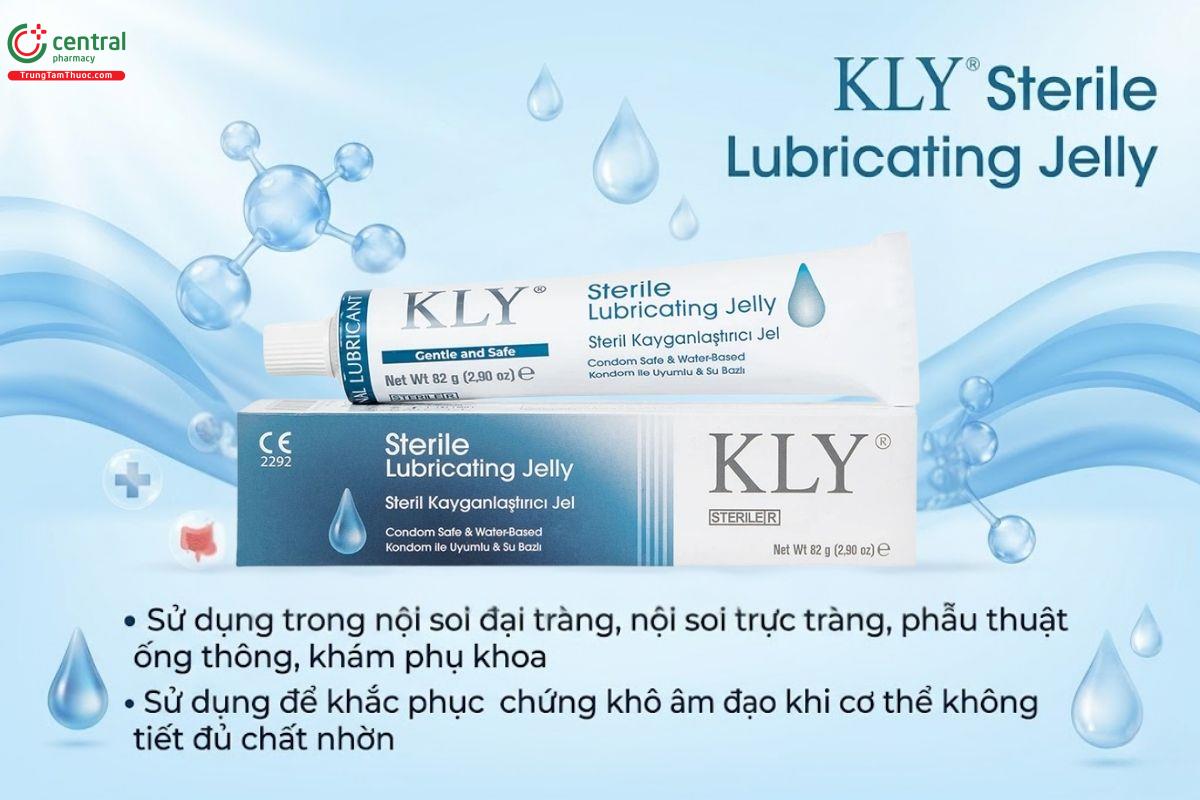 Gel bôi trơn 82g KLY Sterile Lubricating Jelly giảm khô rát khi quan hệ