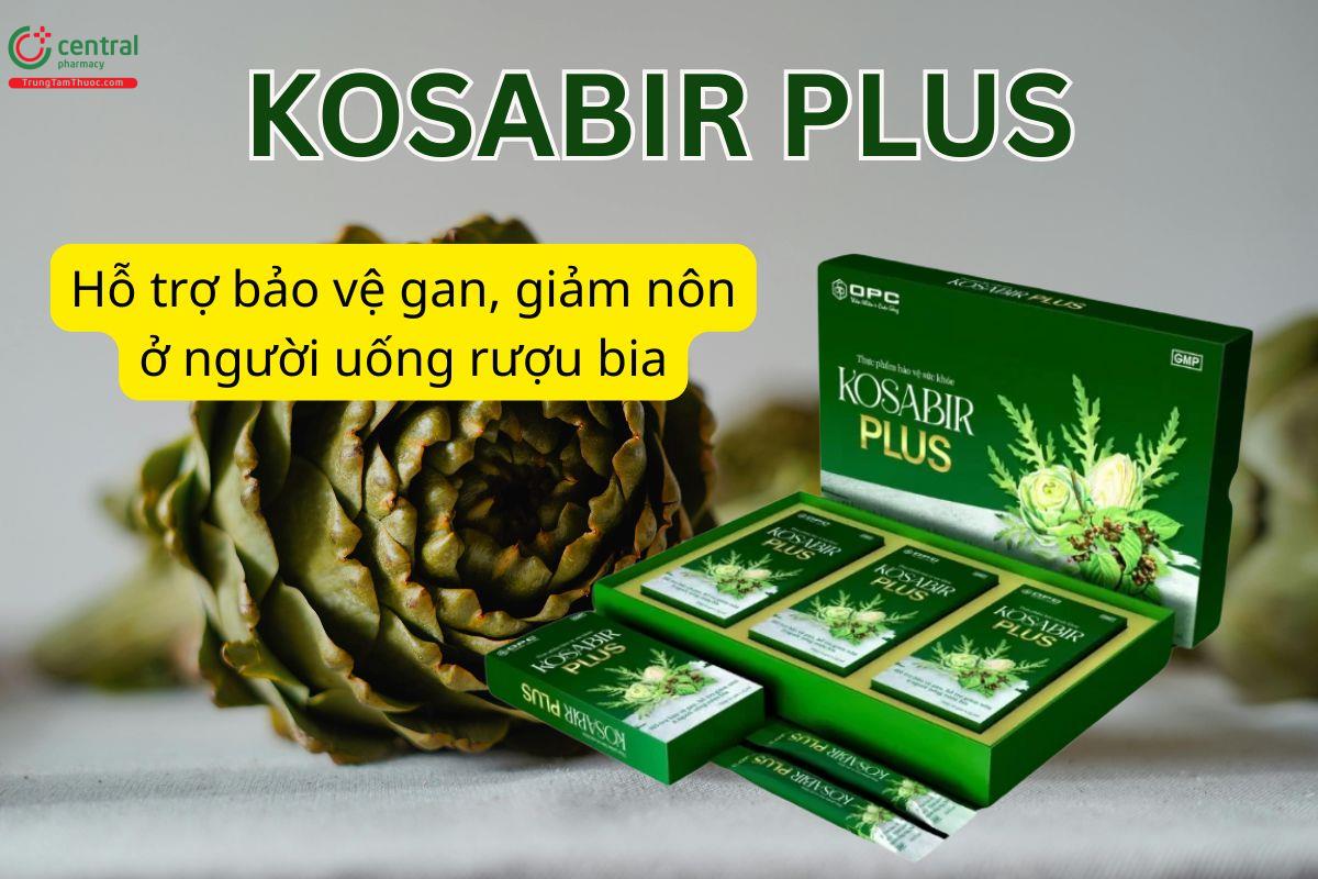 KOSABIR Plus OPC hỗ trợ bảo vệ gan, giảm nôn do rượu bia