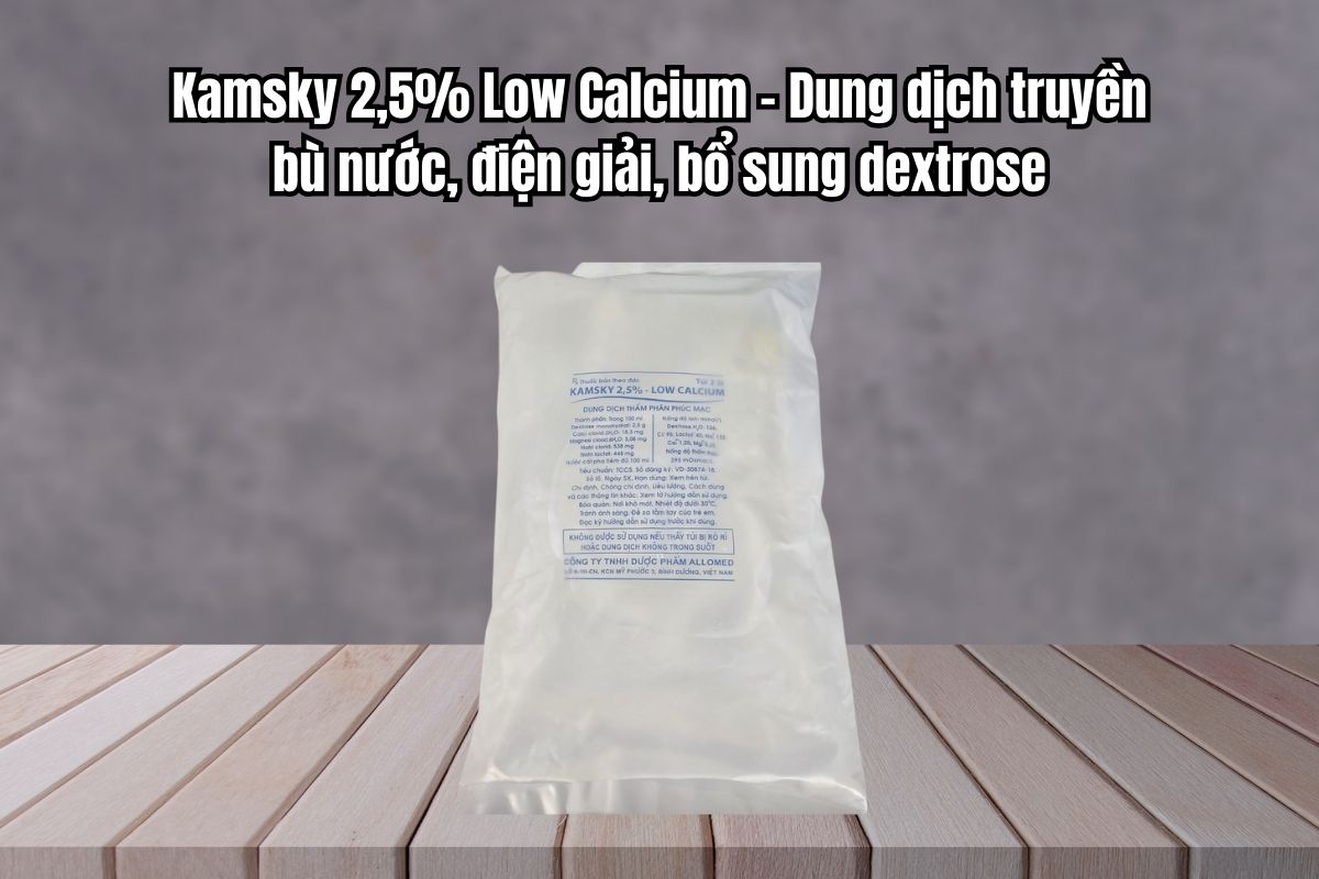 Thuốc Kamsky 2,5% Low Calcium – Dung dịch truyền bù nước, điện giải
