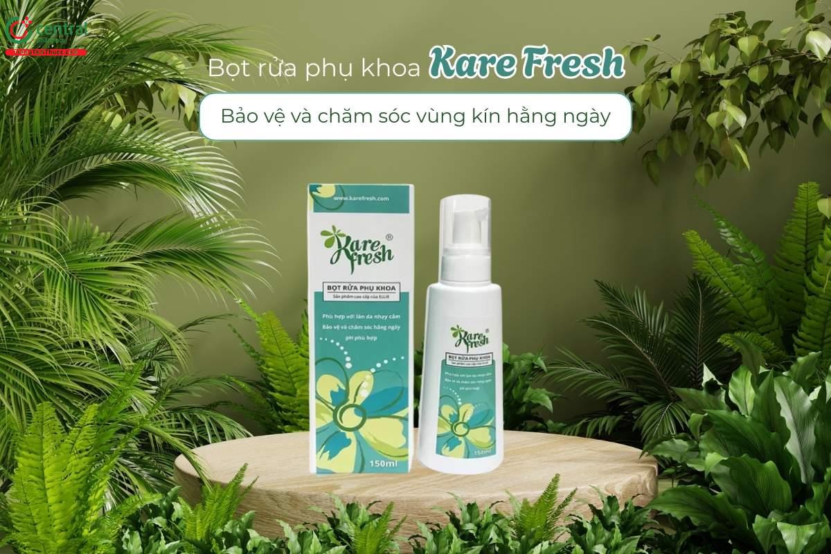 Bọt rửa phụ khoa Kare Fresh hỗ trợ làm sạch vùng kín hằng ngày cho phụ nữ