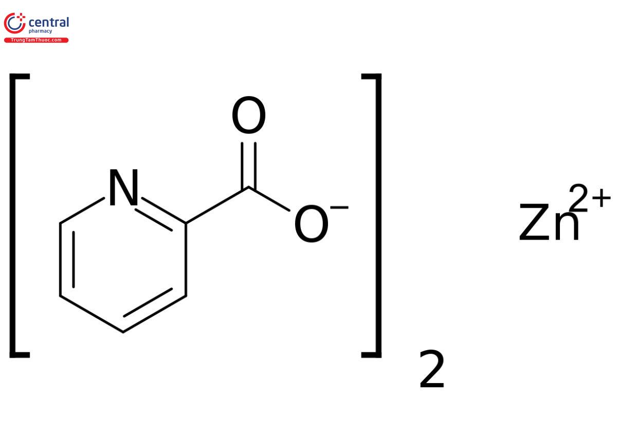 Công thức cấu tạo của Kẽm Picolinate