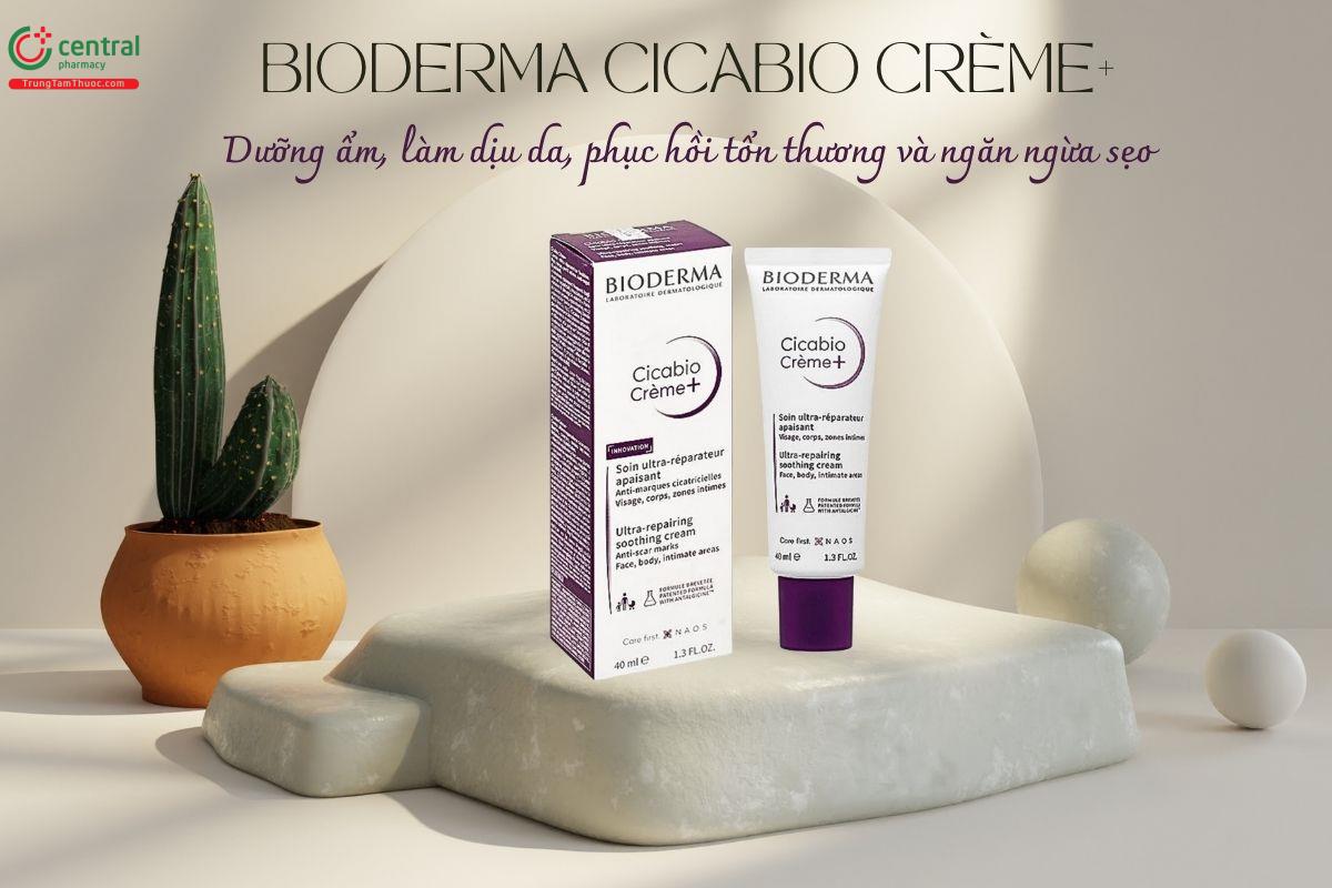 Kem Bioderma Cicabio Crème+ giúp dưỡng ẩm, làm dịu da, phục hồi và mờ sẹo