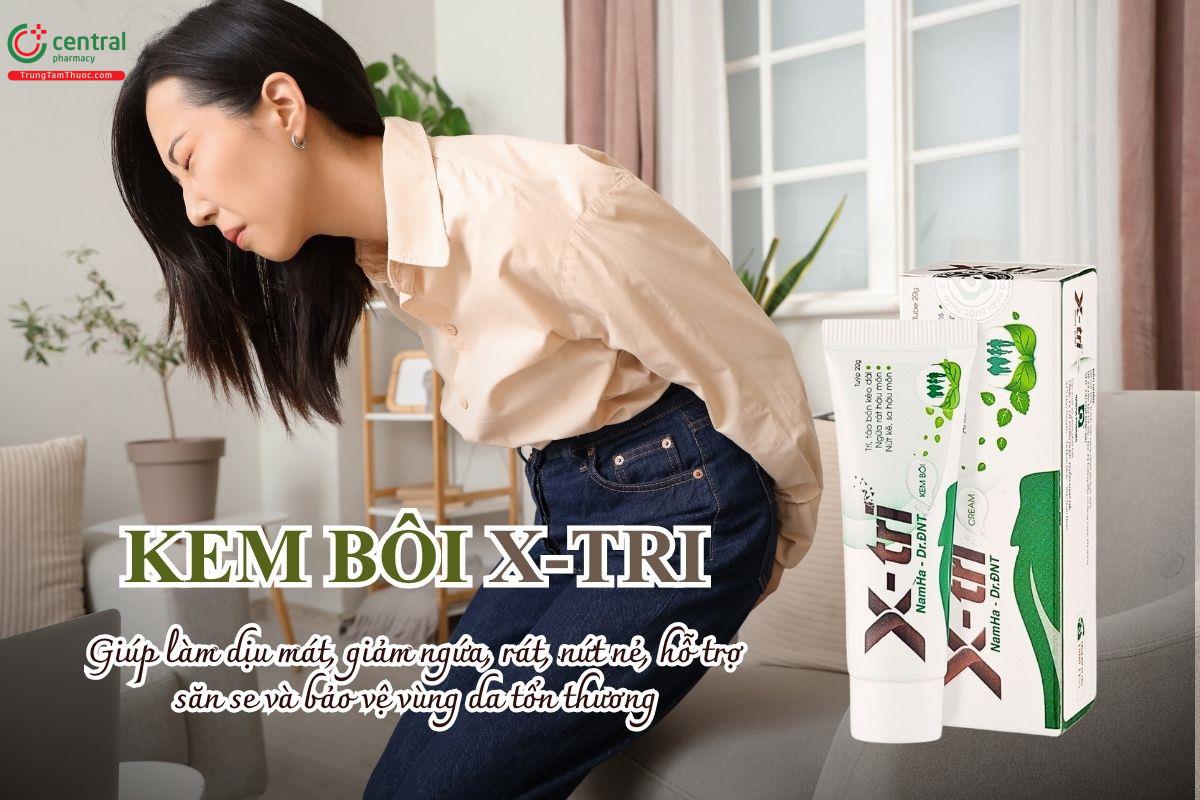 Kem bôi X-TRI giảm ngứa rát, nứt kẽ, bảo vệ và phục hồi vùng da tổn thương