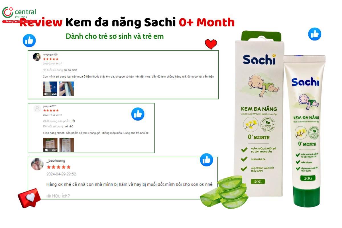 Một số đánh giá sản phẩm Kem đa năng Sachi 20g của người đã mua và dùng