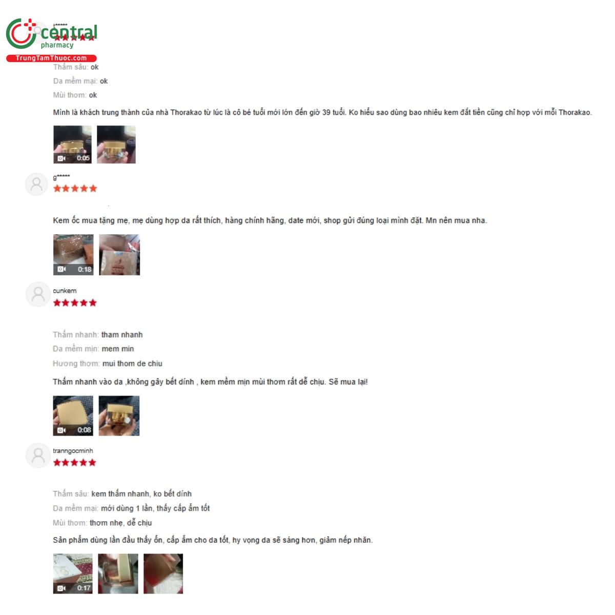 Một số đánh giá của khách hàng về sản phẩm Kem dưỡng da Ốc Sên ban đêm