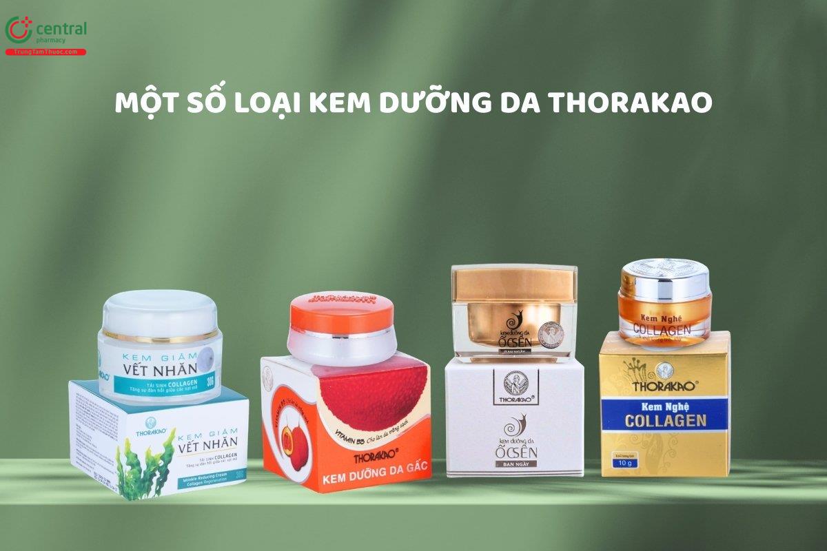 Thorakao mang đến nhiều dòng kem dưỡng với công dụng đa dạng như cấp ẩm, hỗ trợ giảm nếp nhăn và chăm sóc, phục hồi làn da