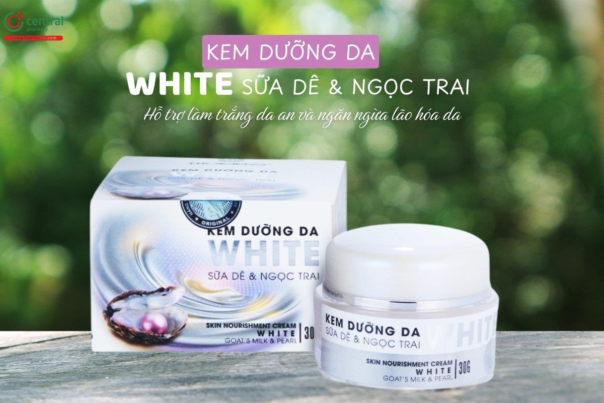 Kem dưỡng da White Sữa Dê & Ngọc Trai Thorakao hỗ trợ giúp làm sáng da
