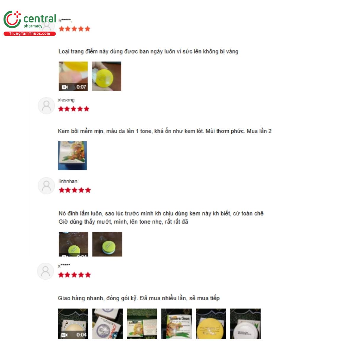 Một số đánh giá của khách hàng về sản phẩm Kem nghệ Thorakao