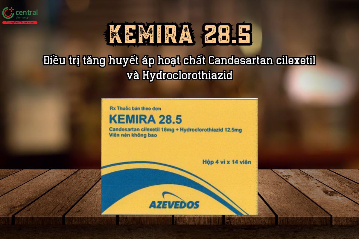 Điều trị tăng huyết áp Thuốc Kemira 28.5 hoạt chất Candesartan cilexetil và Hydroclorothiazid